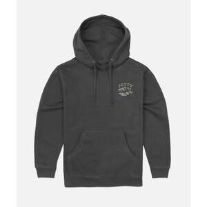 NEW JETTY men's rainbow trout hoodie in charcoal